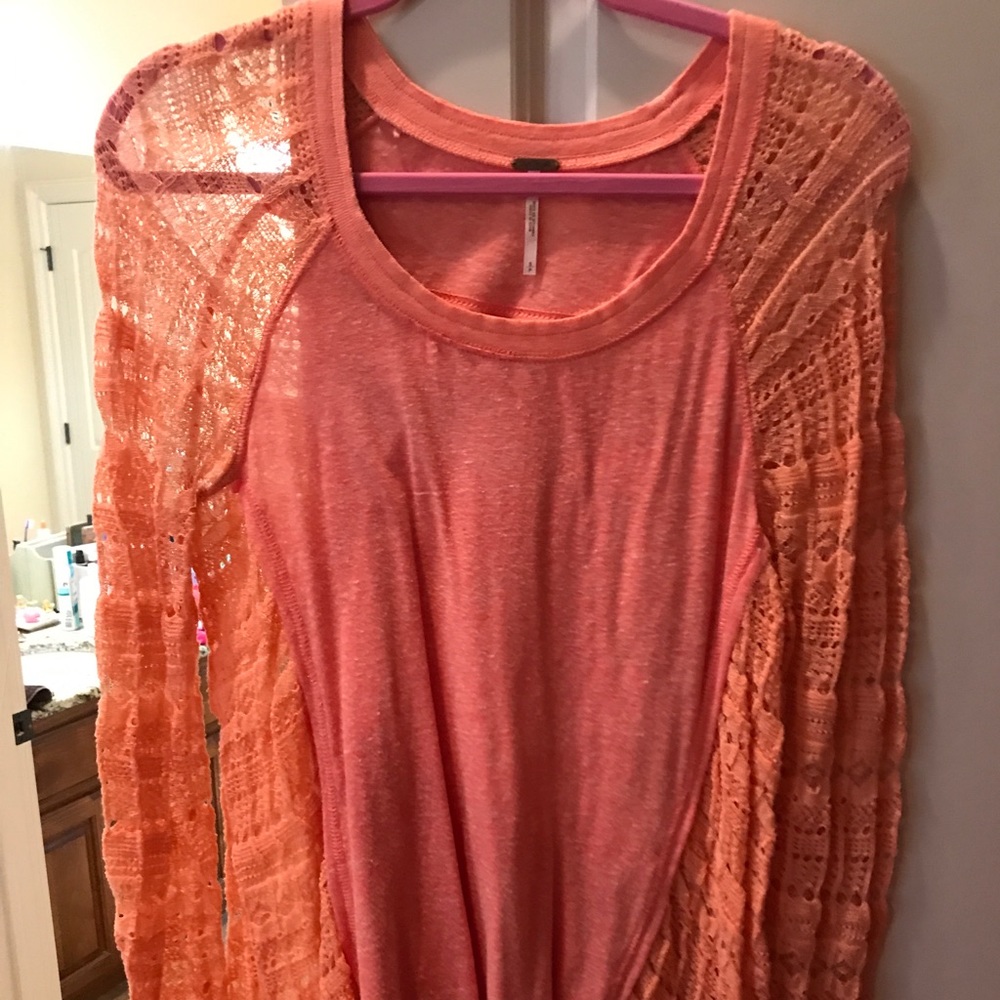 Orange free people long sleeve size S